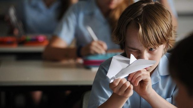 Folding future: Ed Oxenbould as Dylan, an 11 yo. who discovers he has a knack with folding stuff in Paper Planes.