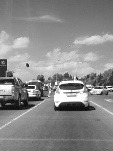 Intersection of William Nicol and motorway in Fourways