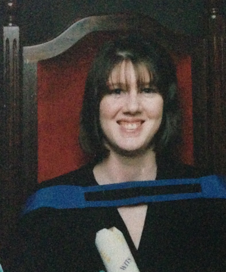 At my graduation May 1996, a month after I lost my mother.