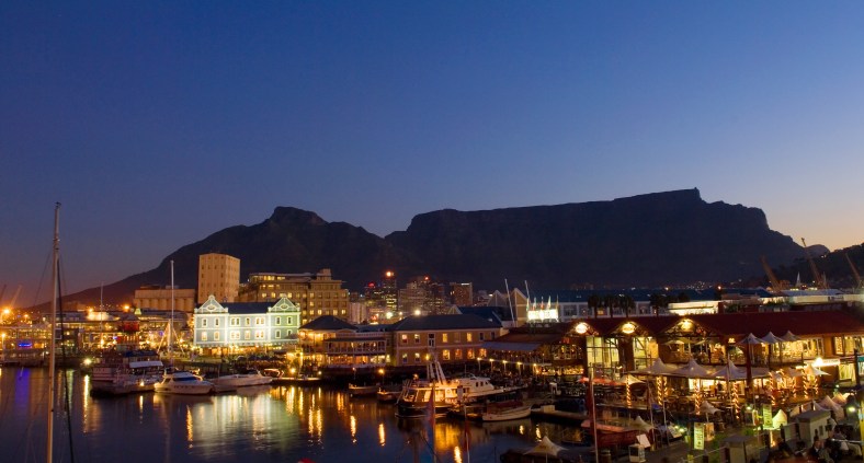 Cape Town And Table Mountain In The Evening