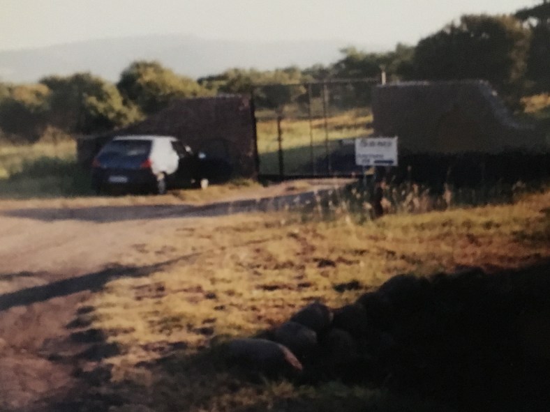 Sleeping outside the entrance 